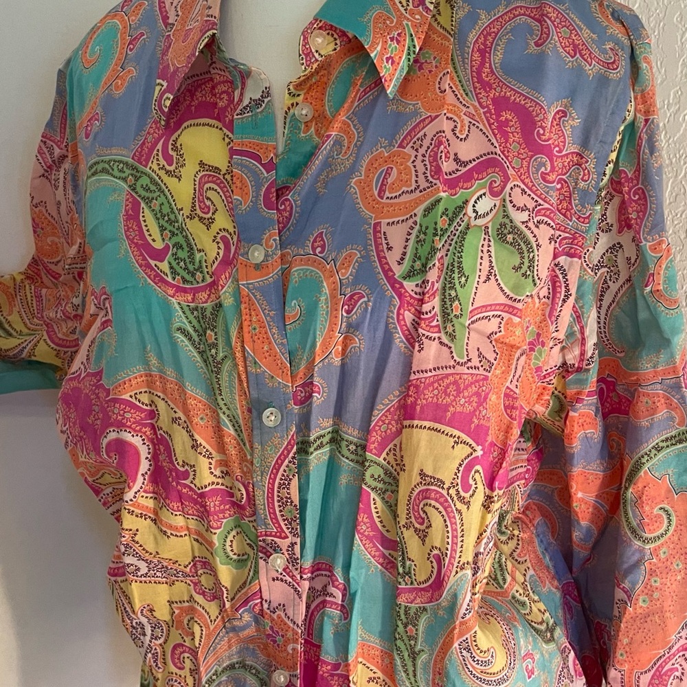 Colorful summer blouse by Lauren size XL